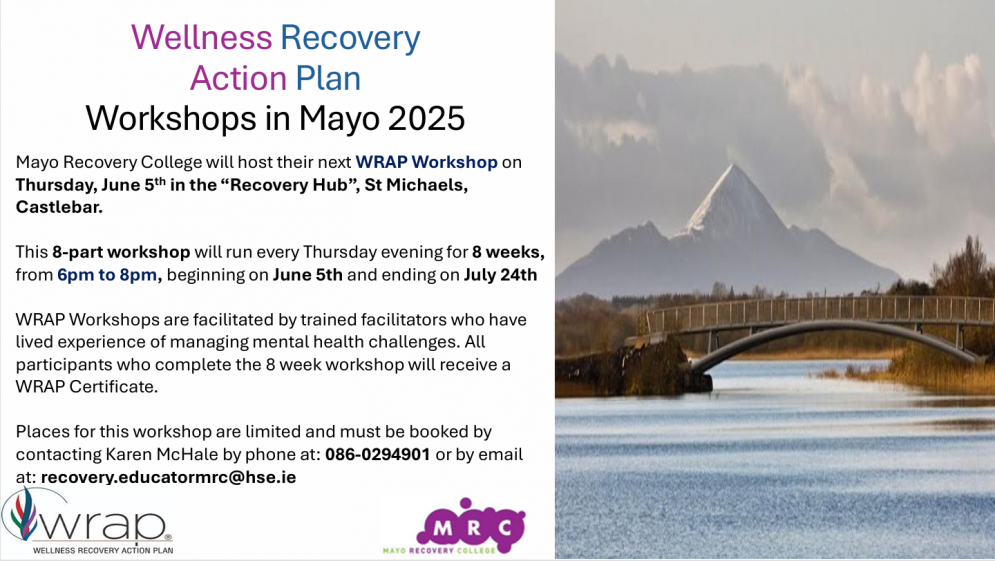 Wellness Recovery Action Plan (WRAP Workshop) Summer 2025