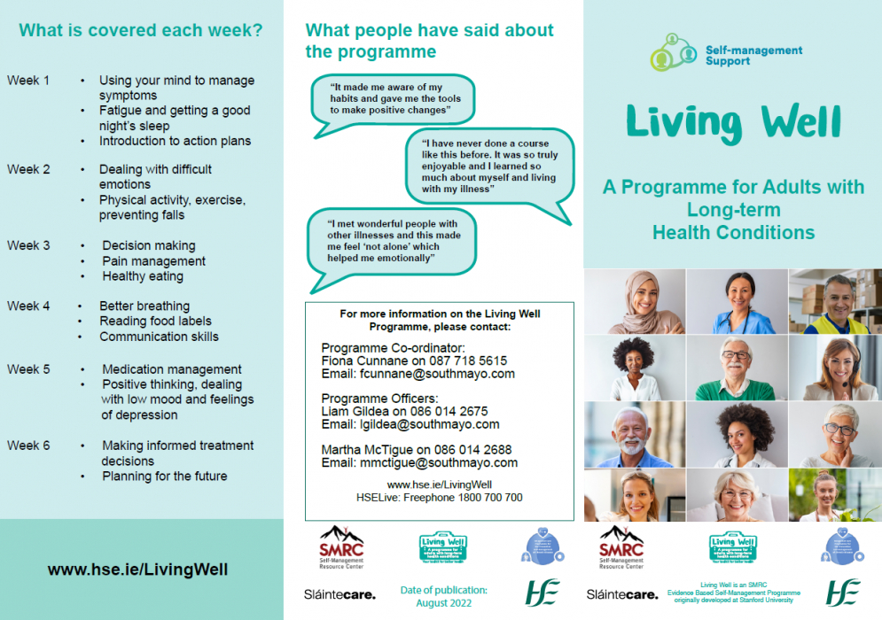 Living Well Programme 2026 (6 Week Programme, beginning on May 27th)