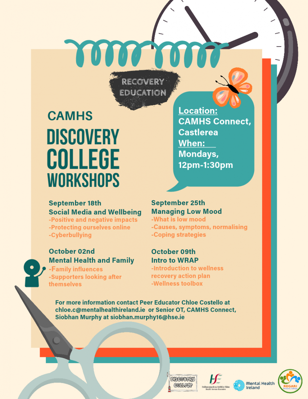 CAMHS Discovery College Workshops